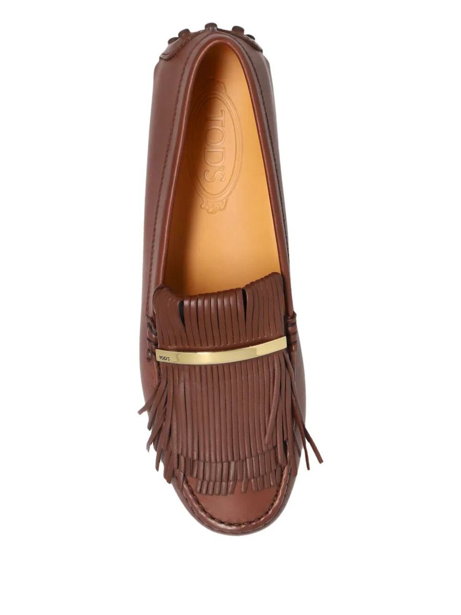 Tod'S Driver Sole Fringe Loafer Shoes