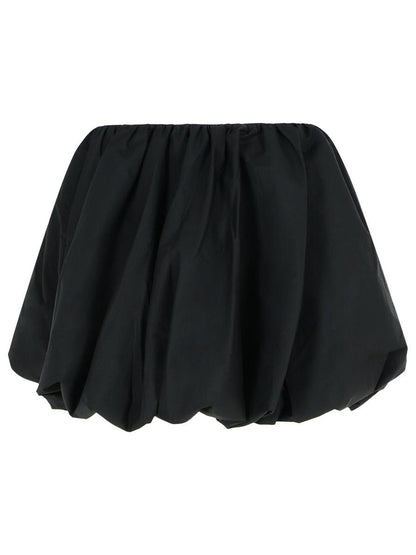 Rotate Birger Christensen 'Balloon' Black Cotton Miniskirt