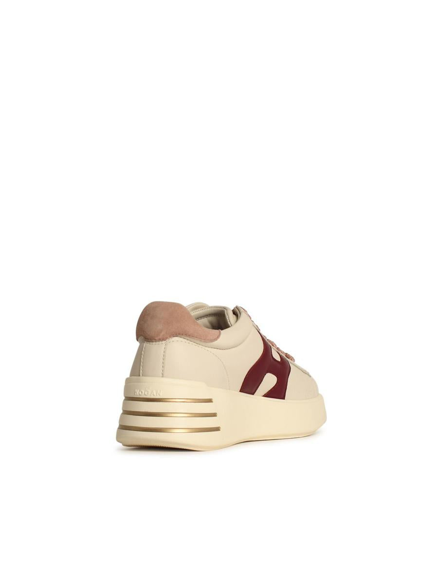 Hogan 'Rebel H564' Ivory Leather Sneakers
