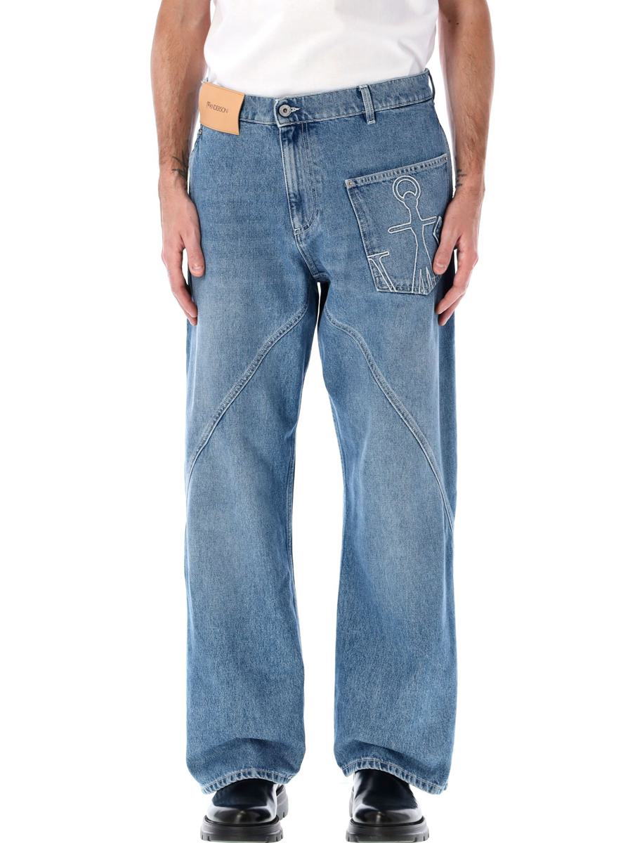 JW Anderson Cotton Twisted Workwear Denim Pants