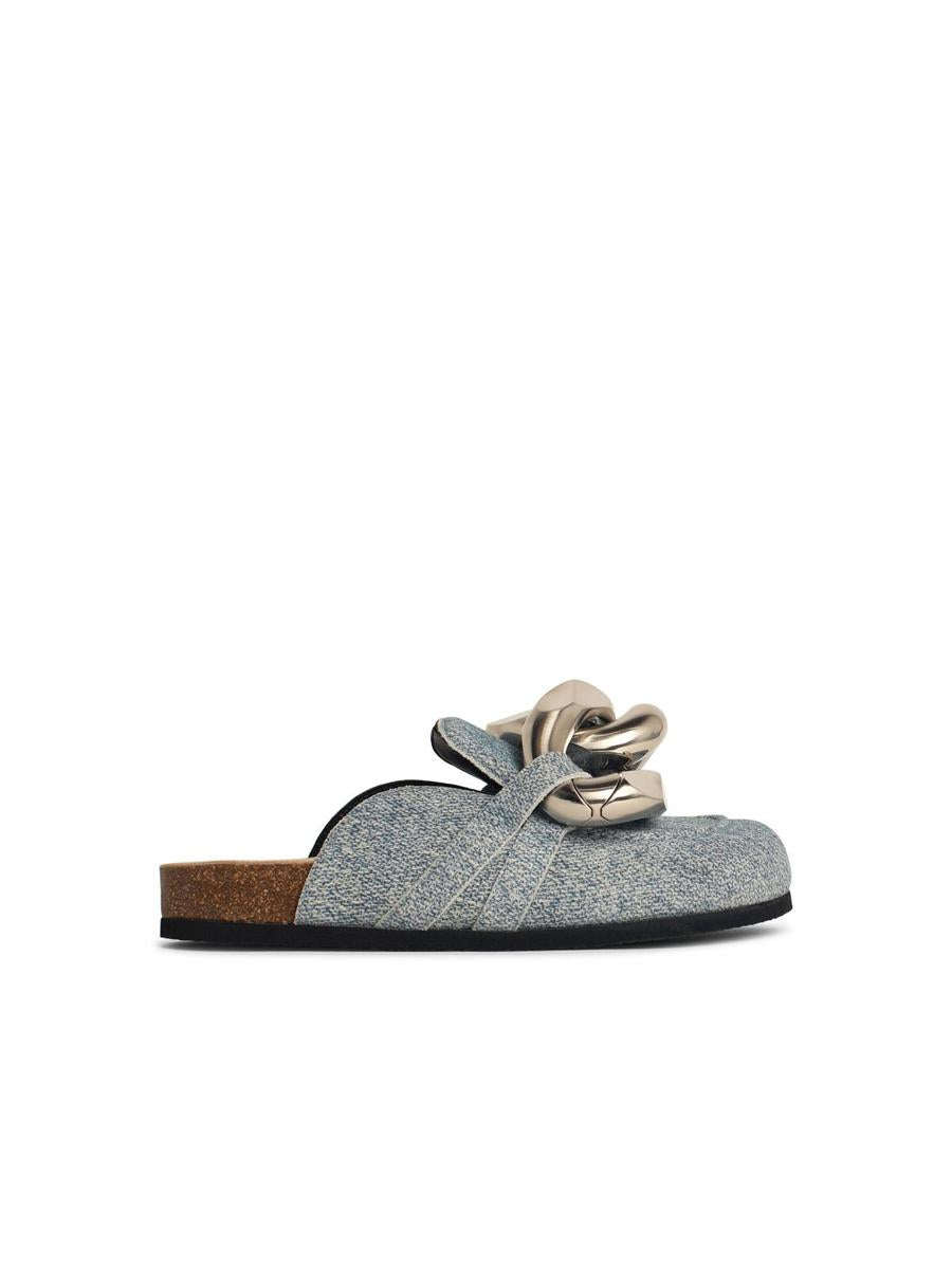 JW Anderson 'Chain' Blue Denim Slippers