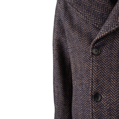 Etro Blue And Camel Peacot Jacket