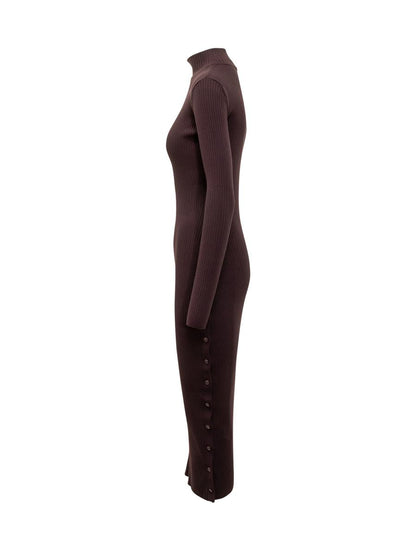 Courrèges Courrèges Knit Midi Dress With Buttons