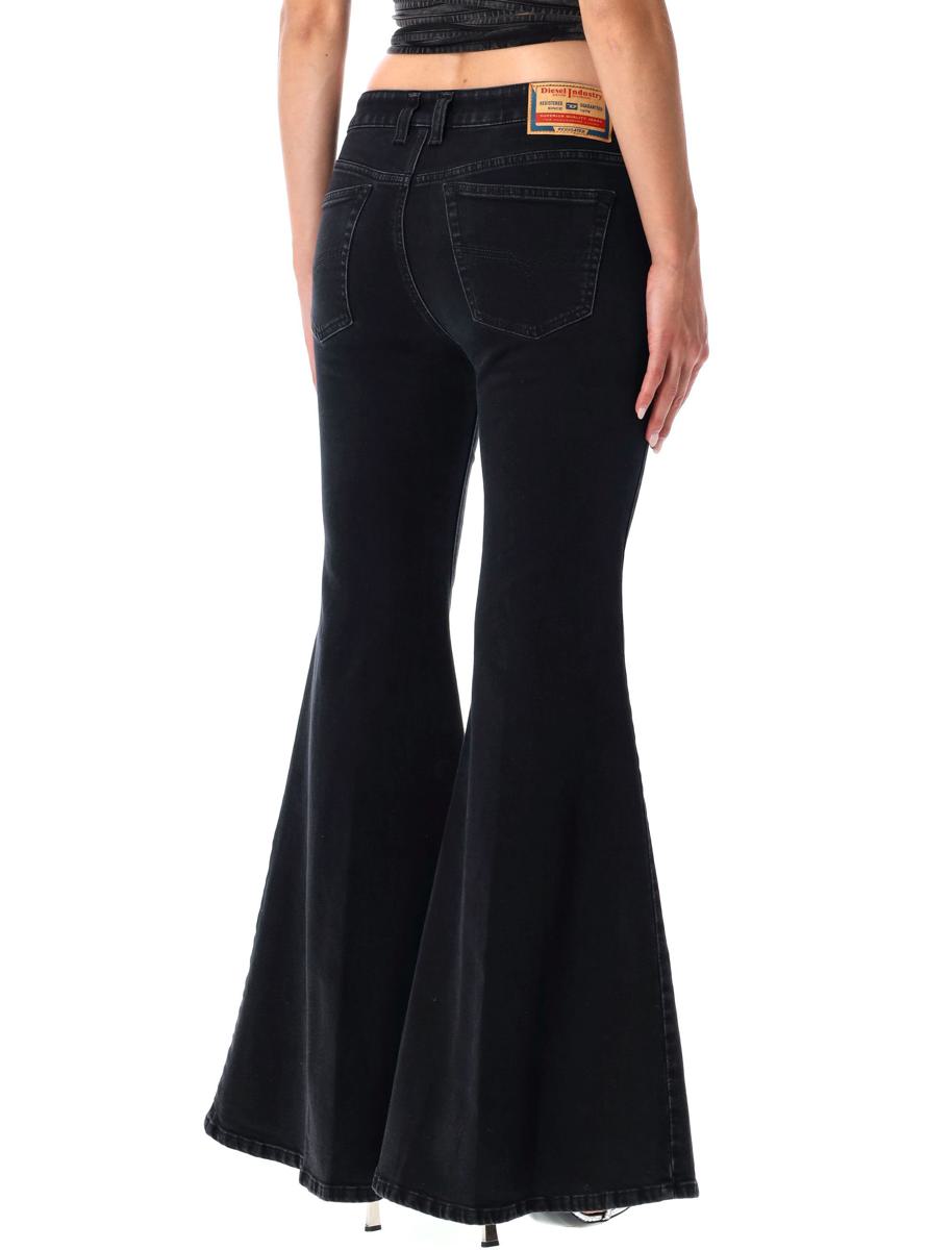 Diesel Black Low-Rise Flared Jeans  1970 D-Bleess