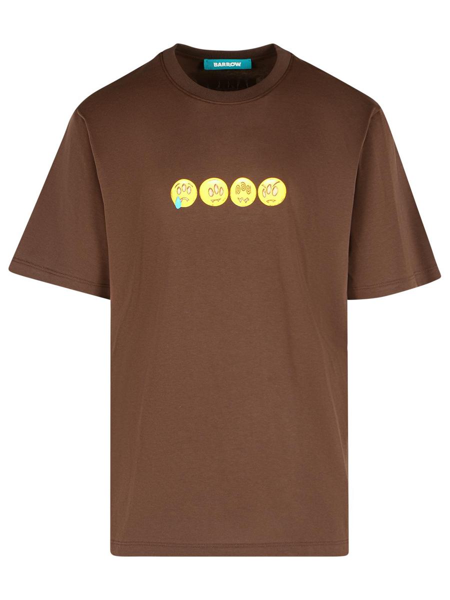 Barrow Brown Cotton T-Shirt