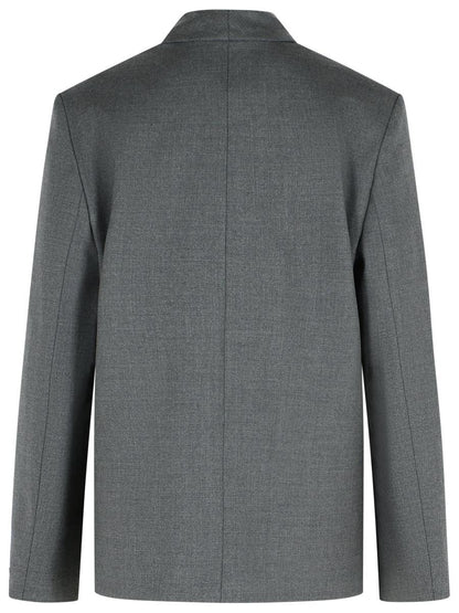 Loulou Studio 'Sancia' Graphite Virgin Wool Blazer
