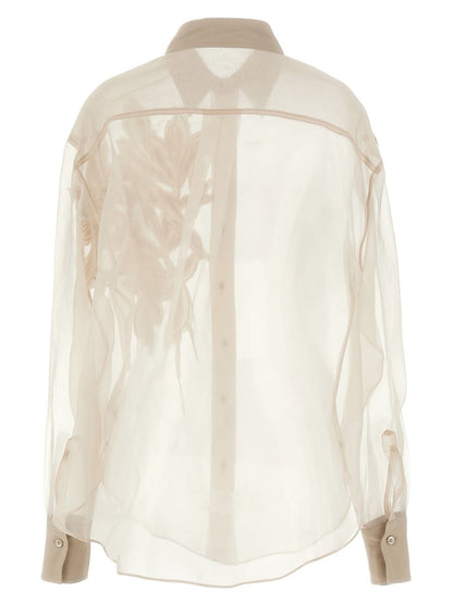 Brunello Cucinelli 'Flora Appliqué' Shirt