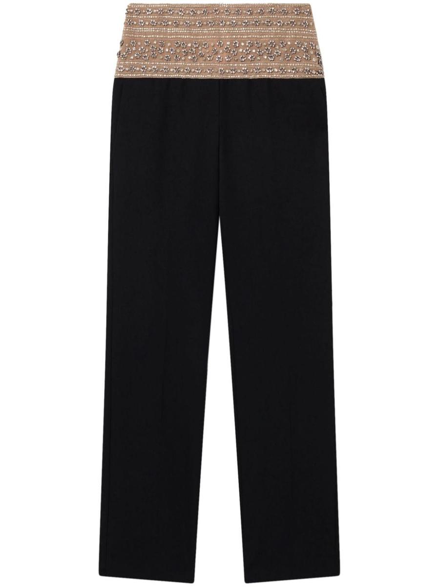 Stella McCartney Crystal-Embellished Wool Trousers