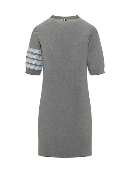 Thom Browne Cotton Dress With 4Bar Logo