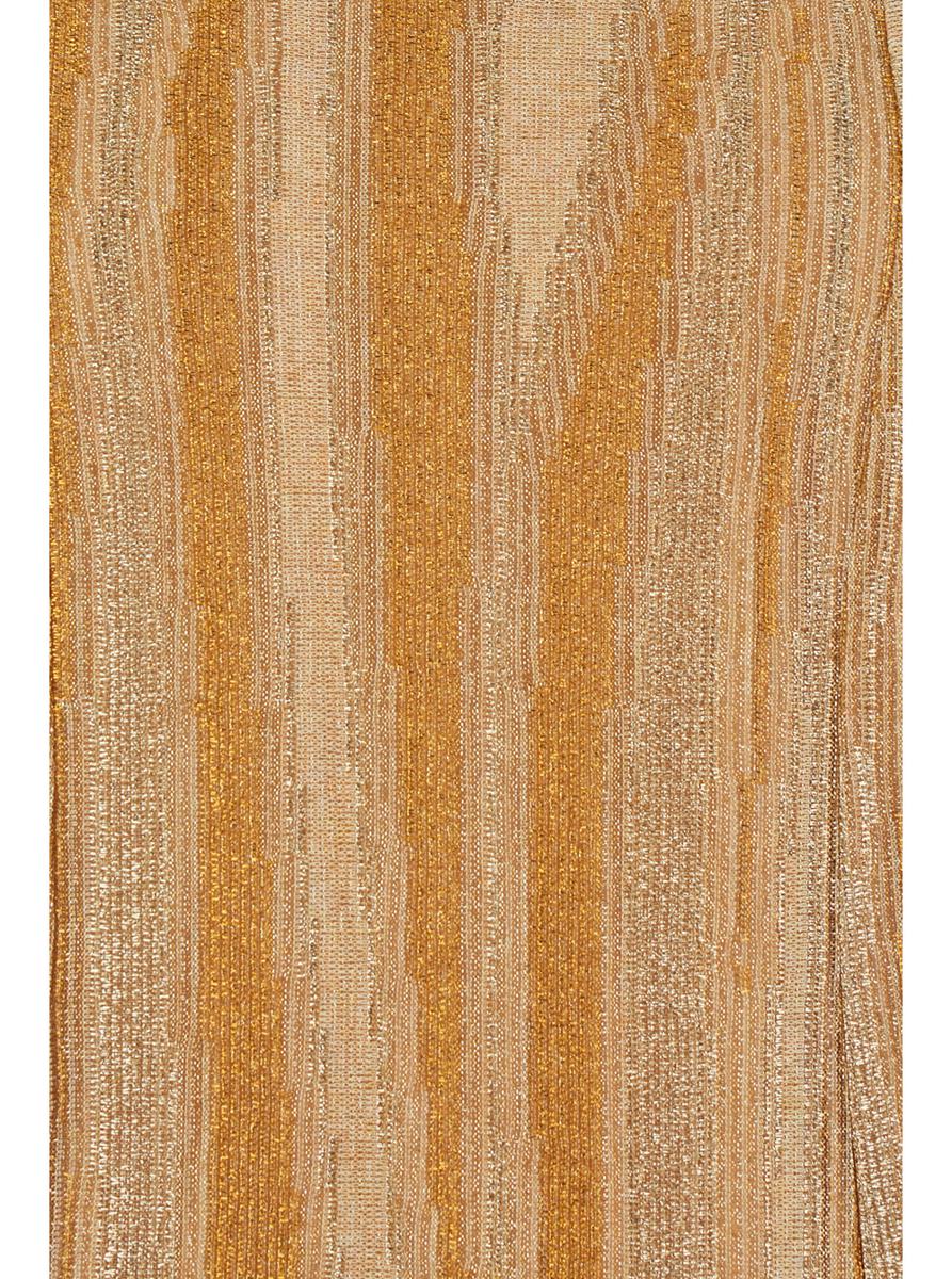 Metallic Long Sleeveless Dress With Square Neck And Criss-Crossed Shoulder Straps On The Rear In Tech Fabric Woman