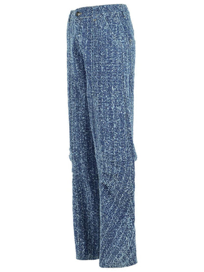 Rotate Birger Christensen Baggy Blue Cotton Jeans