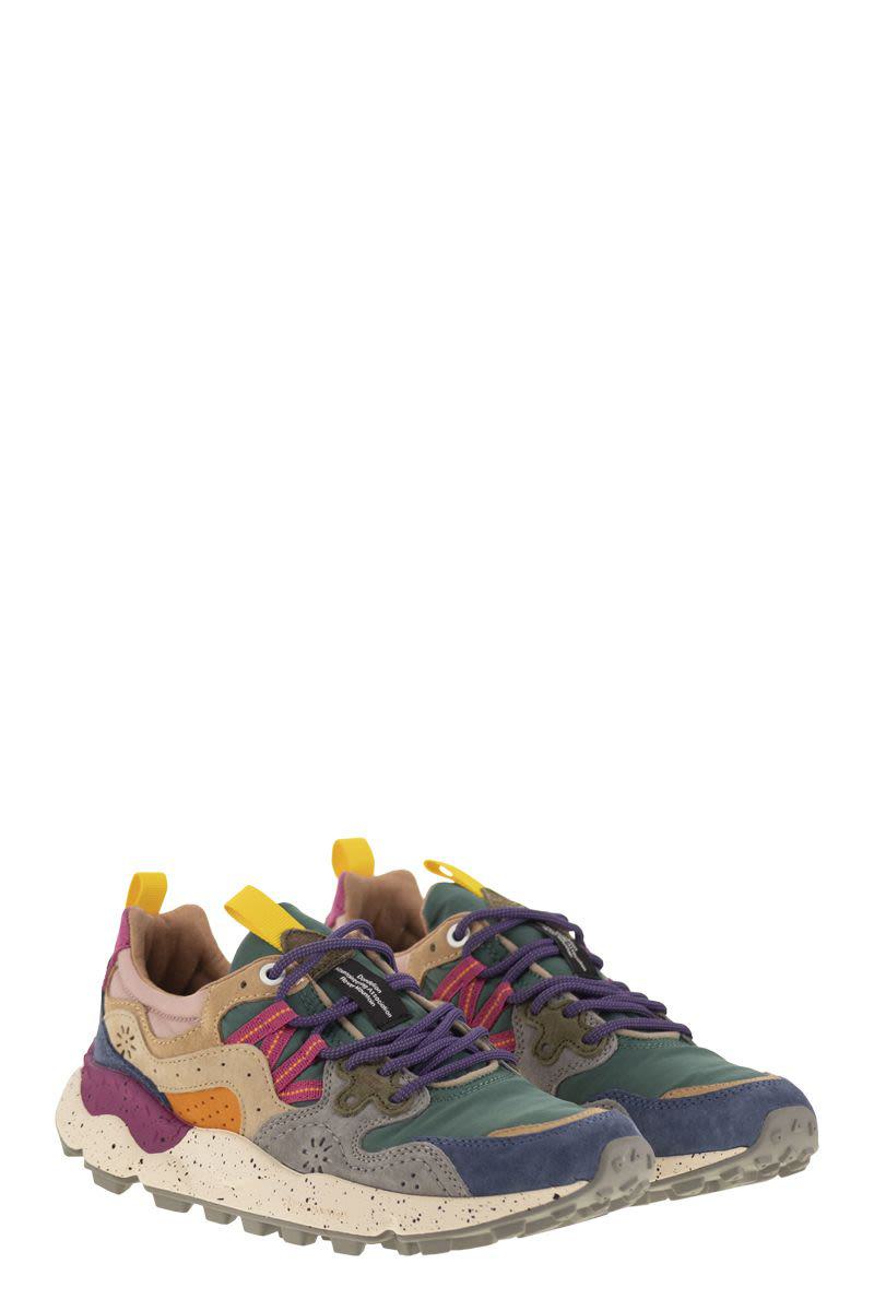 Flower Mountain Yamano 3 - Sneakers In Suede And Technical Fabric