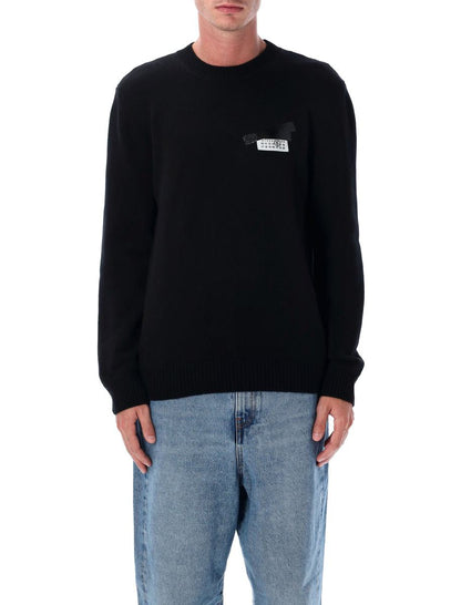 MM6 Maison Margiela Wool Taped Label Crewneck Sweater