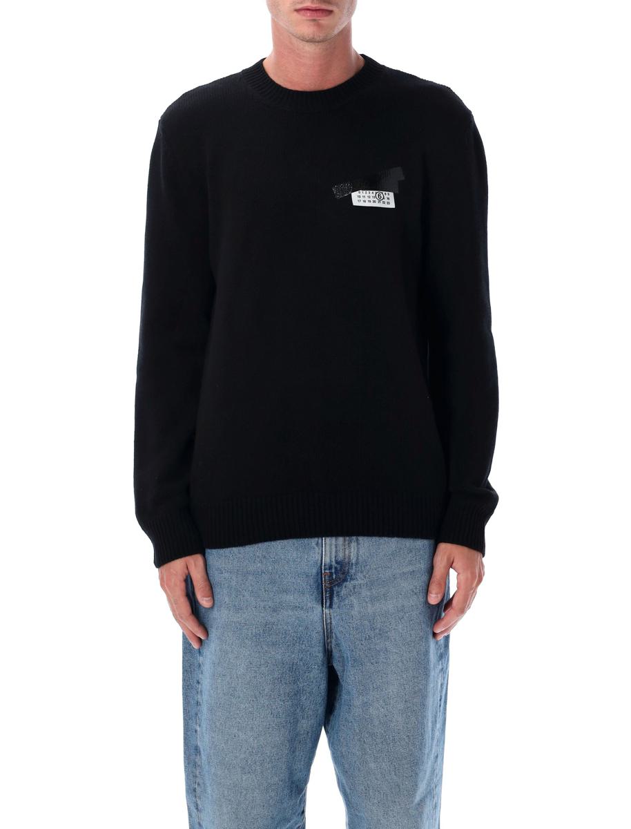 MM6 Maison Margiela Wool Taped Label Crewneck Sweater