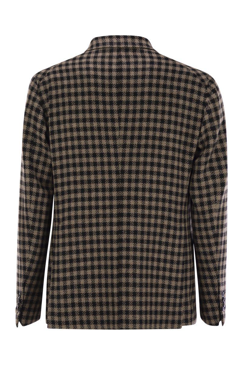 Tagliatore Houndstooth Virgin Wool Blend Jacket