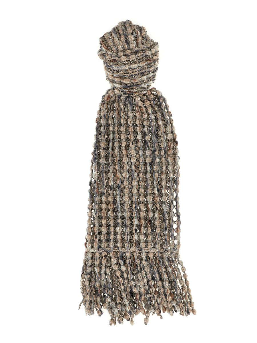 Brunello Cucinelli 'Balloon Net Embroidery' Scarf