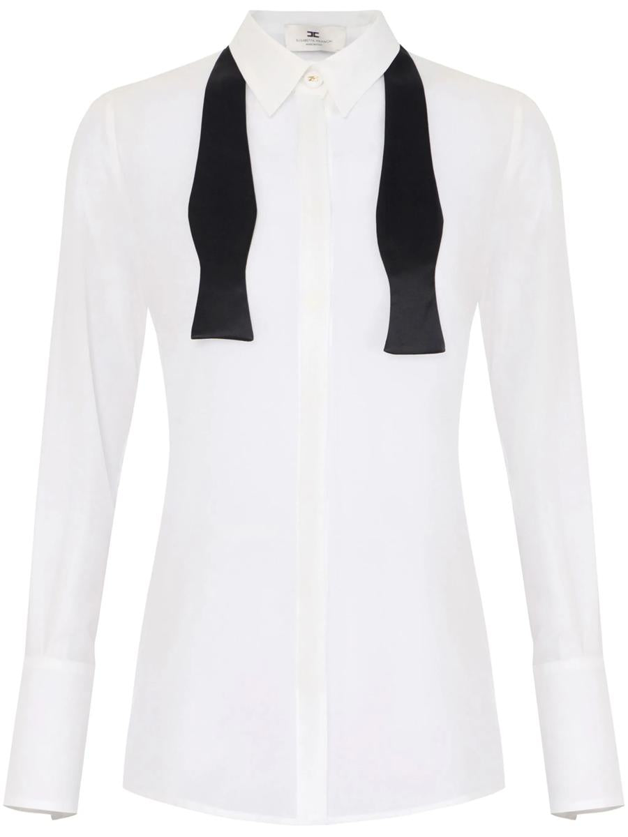 Elisabetta Franchi Bow-Tie Georgette Shirt