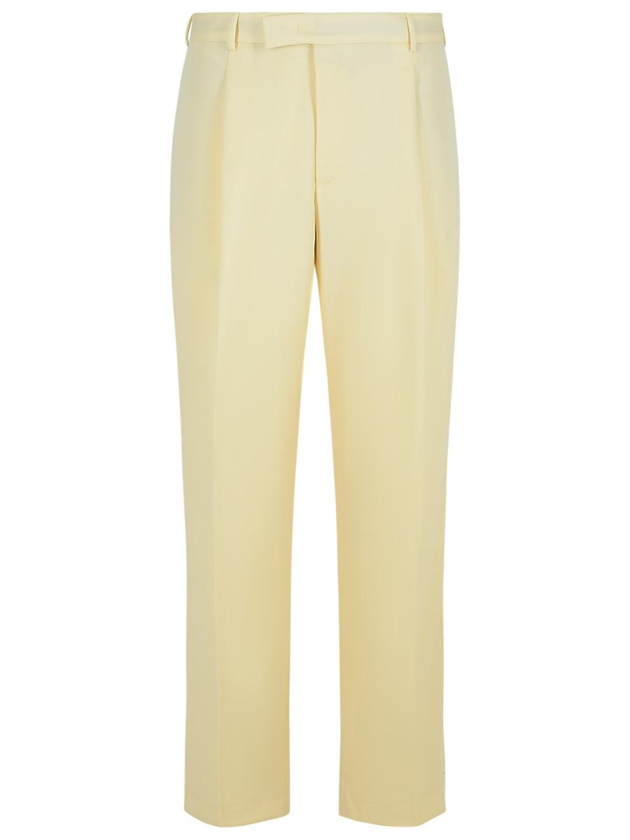 Pt Torino Ivory Virgin Wool Trousers