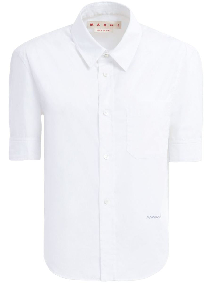 Marni White Slim-Fit Short-Sleeve Shirt
