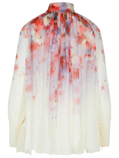Zimmermann 'Crush Smock' Multicolor Polyester Blend Blouse
