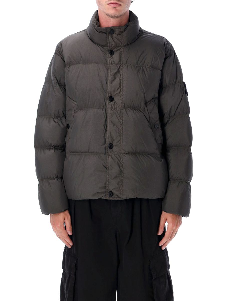 Stone Island Crinkle Effect Down Jacket