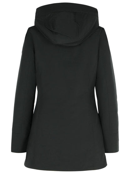 Woolrich 'Boulder' Black Cotton Blend Parka