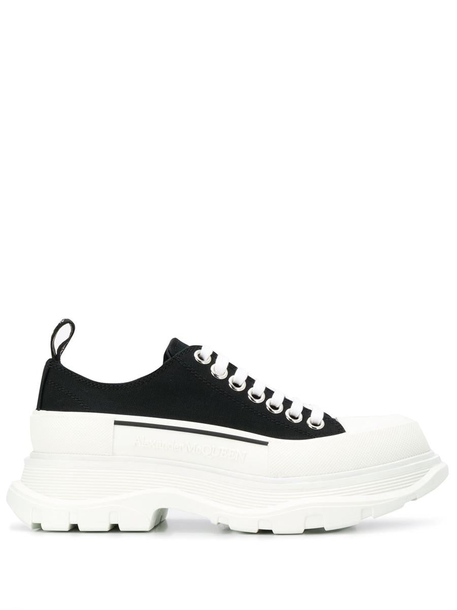 Alexander McQueen Tread Slick Canvas Sneakers With Rubber Sole