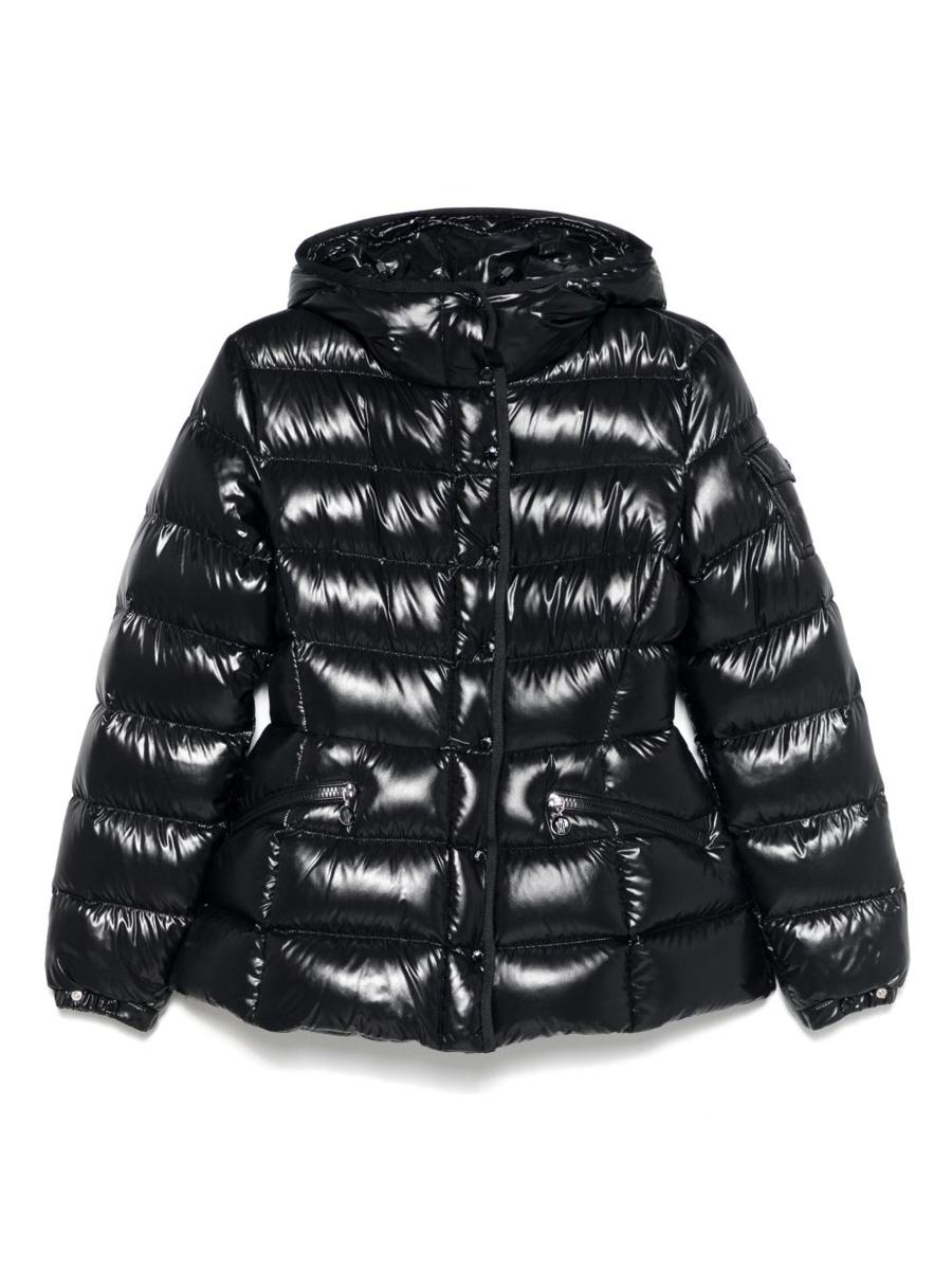 Moncler Glossy Black 'Barante' Down Jacket With Hood