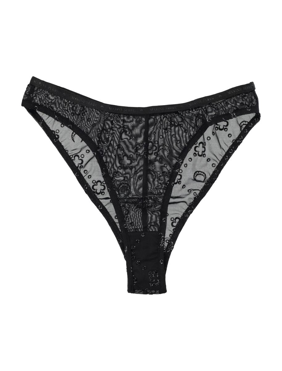 Marine Serre Mesh Flock Brief Glitter