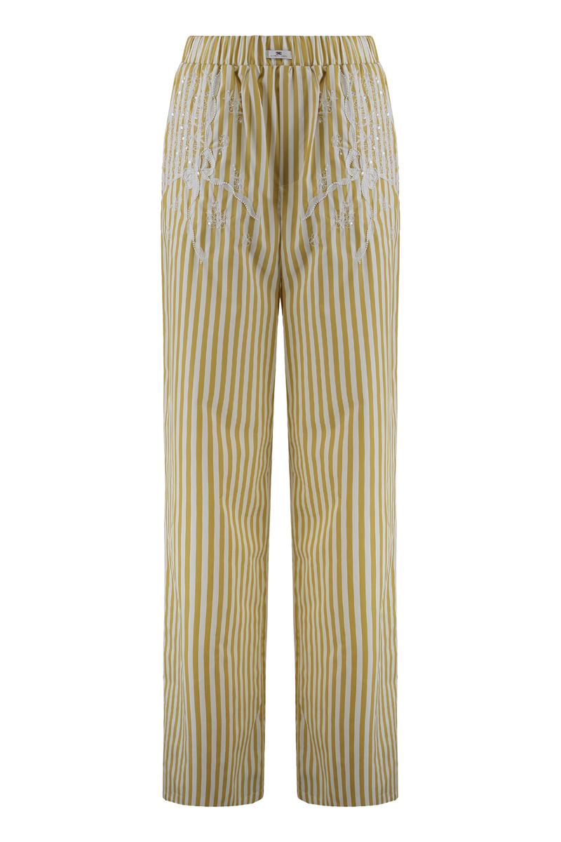 Elisabetta Franchi Poplin Cotton Trousers
