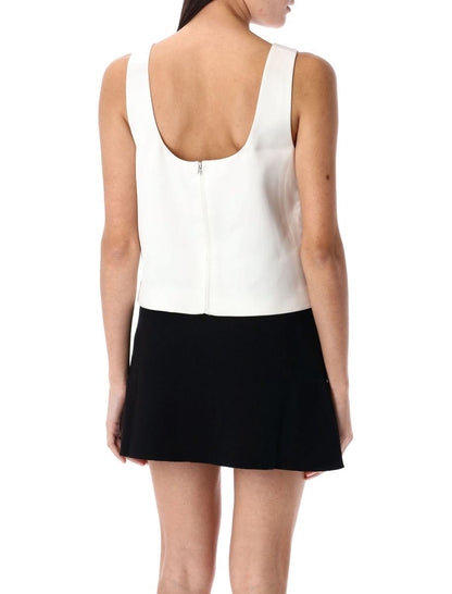 Self-Portrait Bonded Satin Vest