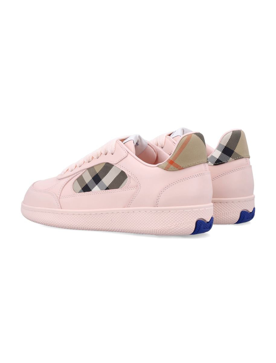 Burberry Leather And Check Terrace Women'S Sneakers