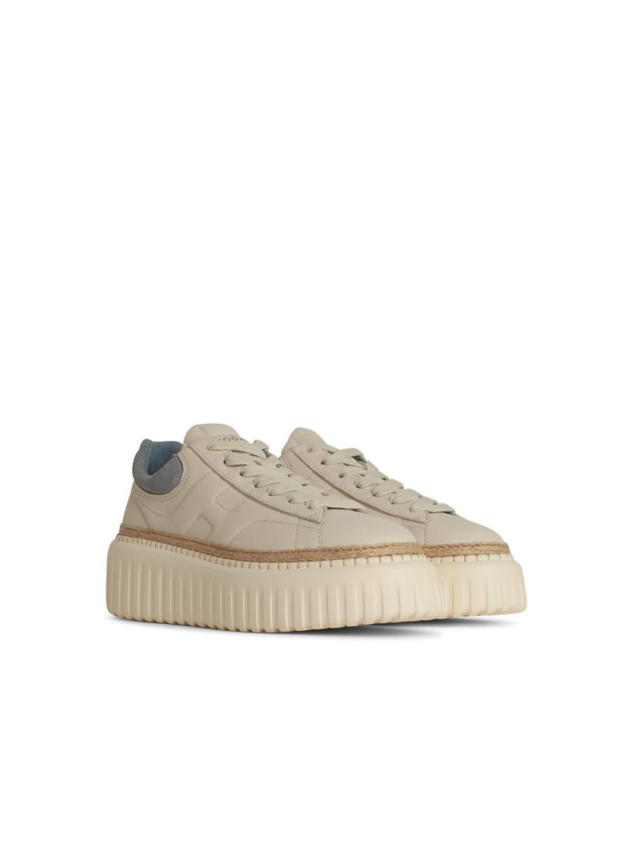 Hogan Cream Leather H Stripes H6' Sneakers