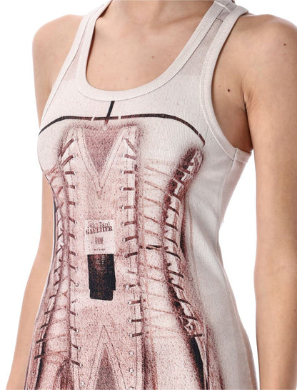 Jean Paul Gaultier Corset Trompe L'Oeil Knit Dress