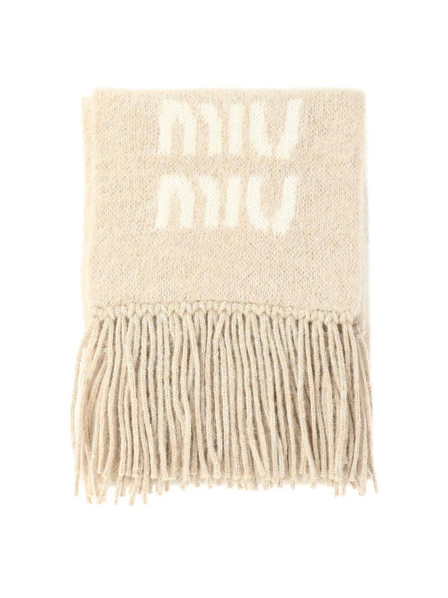 Miu Miu Scarf With Contrasting Logo