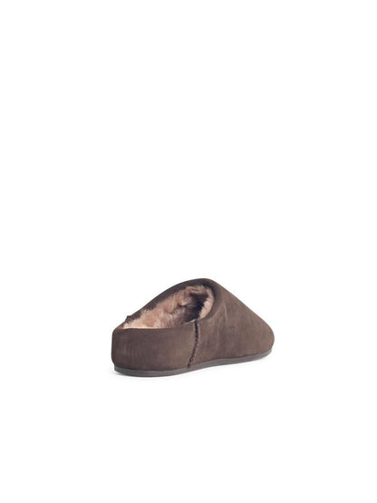 UGG 'Elea Slip-On' Brown Leather Slippers