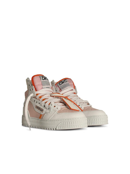 Off-White '3 Off Court' Leather Blend Sneakers Nude
