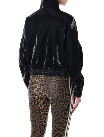 Adidas Originals Black Patent 3-Stripes Track Jacket