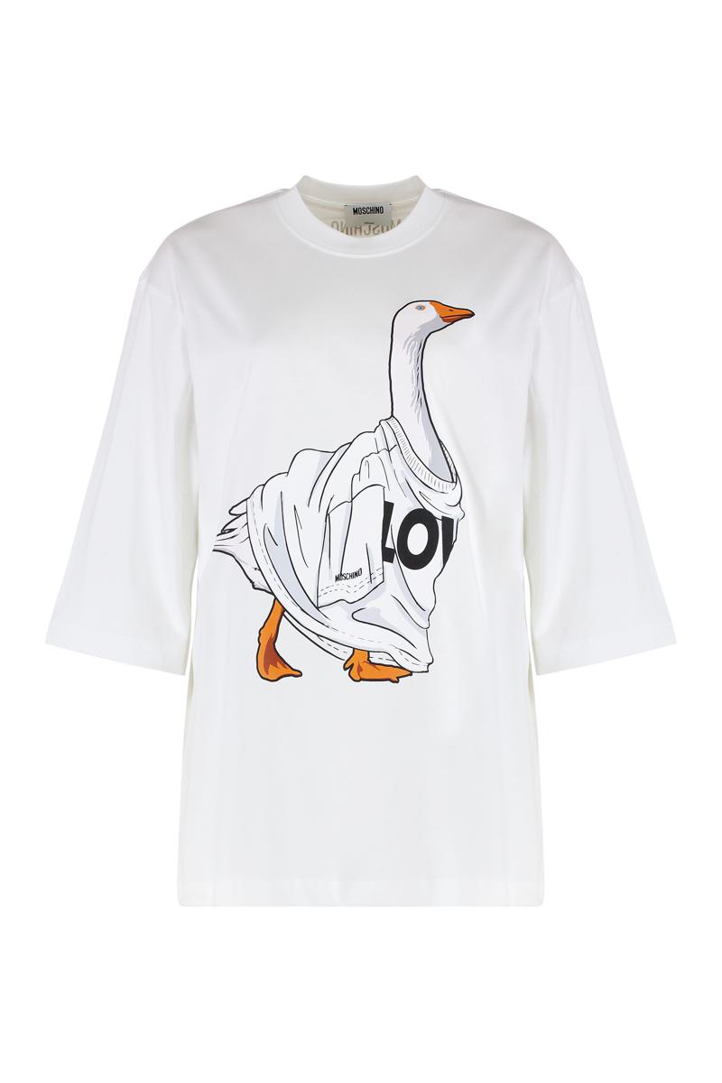 Moschino Cotton Crew-Neck T-Shirt