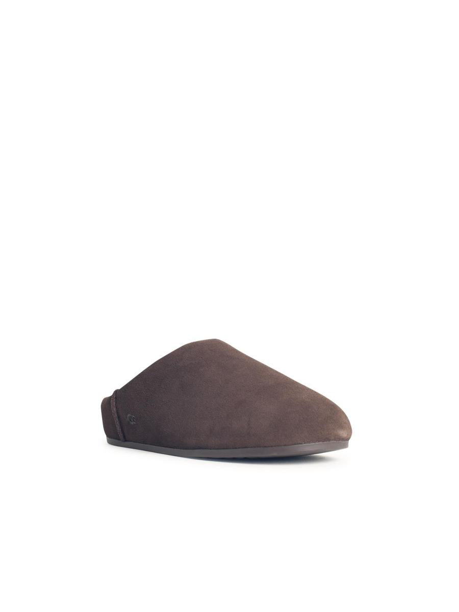 UGG 'Elea Slip-On' Brown Leather Slippers