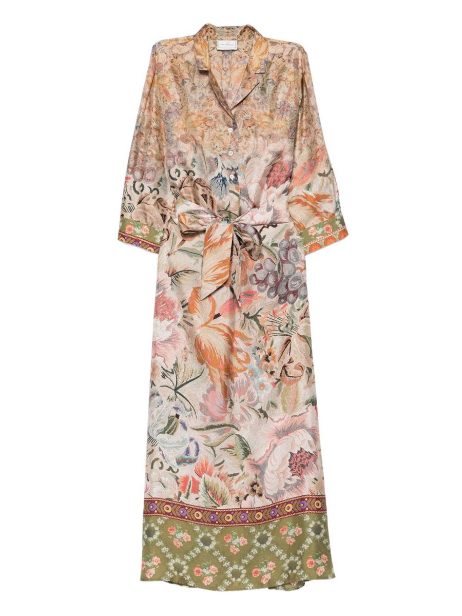 Pierre-Louis Mascia Printed Silk Long Dress