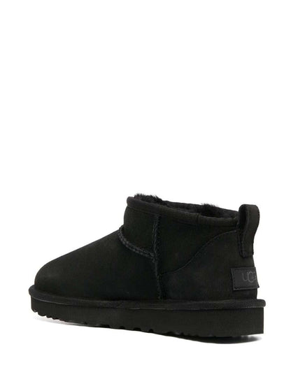 Black 'Ultra Mini' Boots In Suede Woman