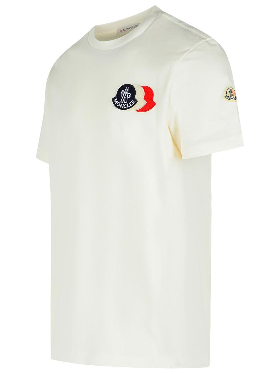 Moncler White Cotton T-Shirt