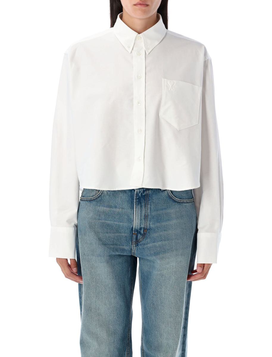 AMI Paris Oxford Cropped Shirt