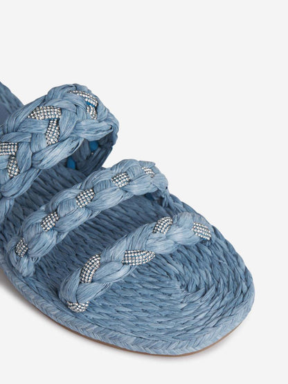 Aquazzura Raffia Coastal Sandal