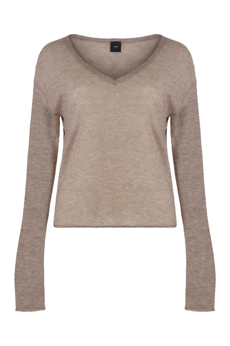 Pinko Salomone Long Sleeve Sequin Top
