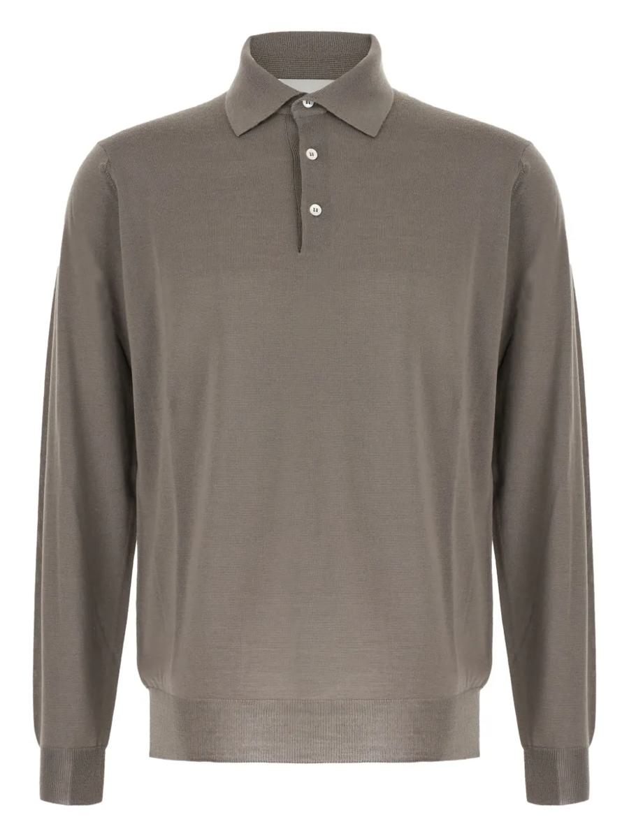 Lardini Long-Sleeved Knit Polo