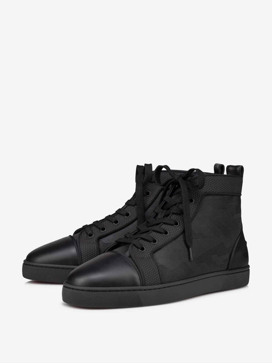 Christian Louboutin Louis Jacquard Leather Sneakers