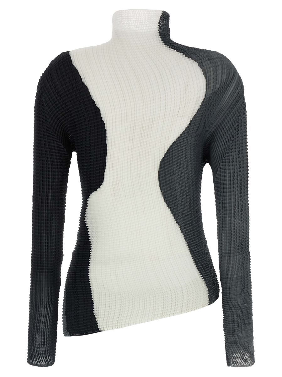 Issey Miyake 'Abstract Tint Pleats' Blouse