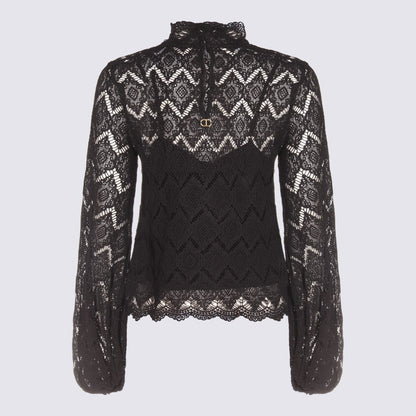 Twinset Black Cotton Top